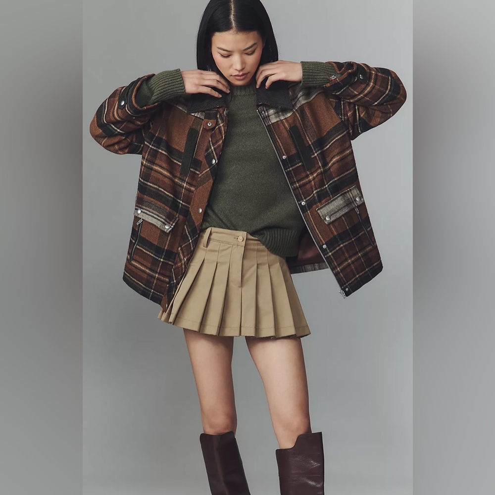 BLANKNYC Situationship Plaid Shirt Jacket NWT S - Picture 3 of 9